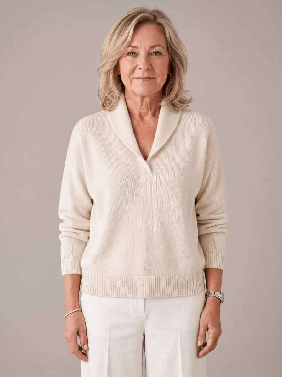 Greta™ — Shawl Collar Sweater - | Benedita Lisboa
