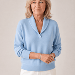 Greta™ — Shawl Collar Sweater - | Benedita Lisboa