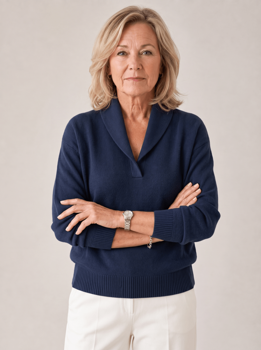 Greta™ — Shawl Collar Sweater - | Benedita Lisboa