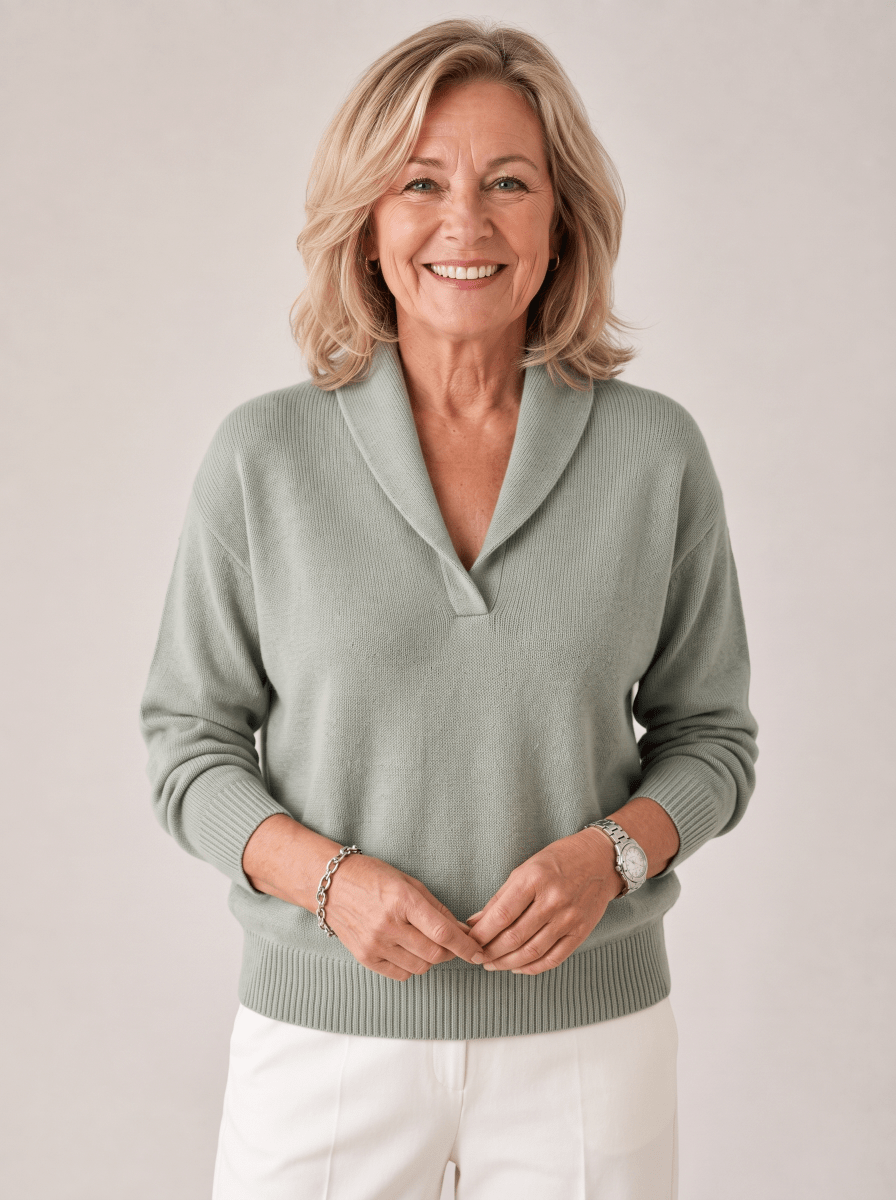 Greta™ — Shawl Collar Sweater - | Benedita Lisboa
