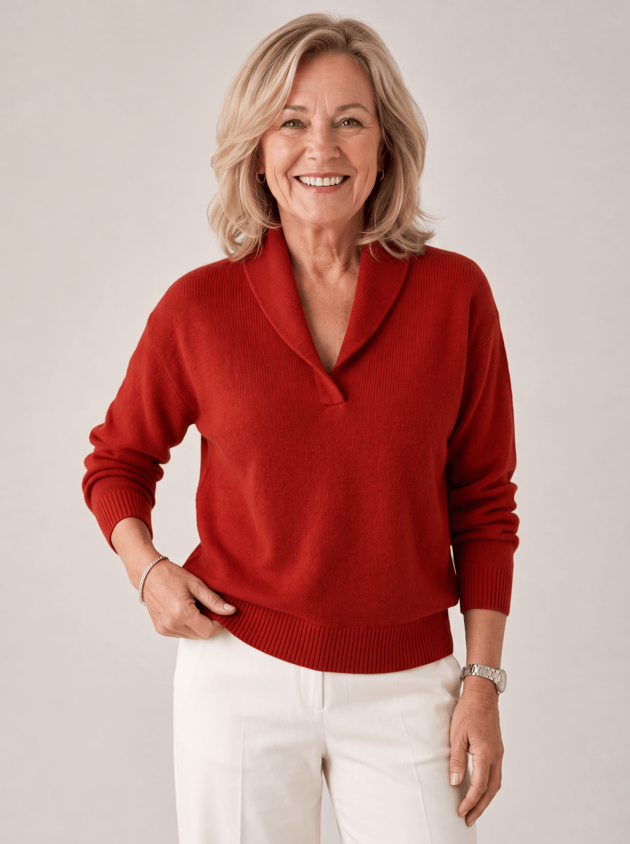 Greta™ — Shawl Collar Sweater - | Benedita Lisboa