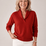 Greta™ — Shawl Collar Sweater - | Benedita Lisboa