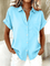 Gustie™ | Camisa Feminina de Manga Curta Relaxada - | Benedita Lisboa