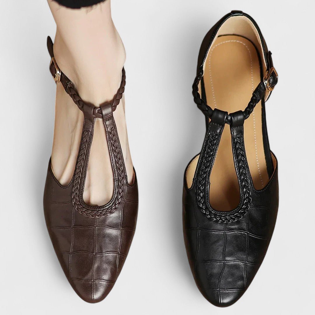 Helena™ | Sapatos Ortopédicos em Pele, Super Elegantes e Confortáveis - | Benedita Lisboa
