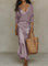 Helena™ | Vestido de Cetim e Sweater - | Benedita Lisboa