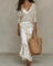 Helena™ | Vestido de Cetim e Sweater - | Benedita Lisboa