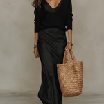 Helena™ | Vestido de Cetim e Sweater - | Benedita Lisboa