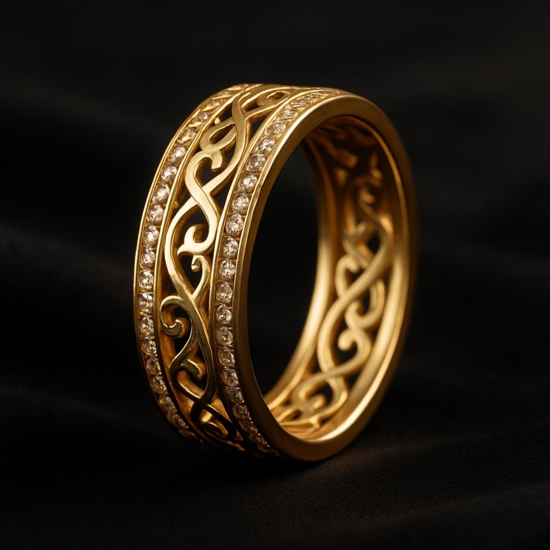 Hohloha Hellera Anel Dourado Elegante - Luxo para Eventos - | Benedita Lisboa
