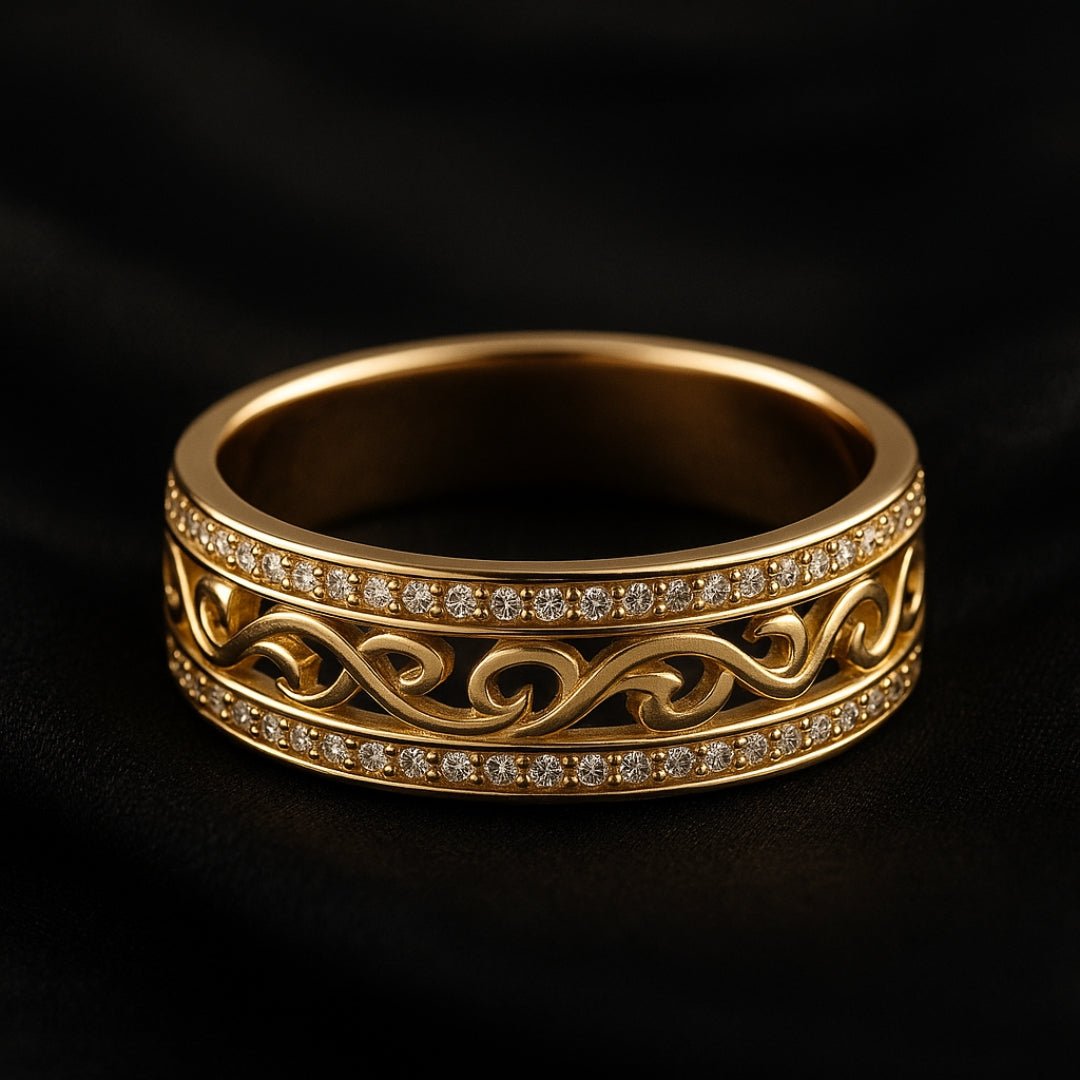 Hohloha Hellera Anel Dourado Elegante - Luxo para Eventos - | Benedita Lisboa