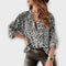 Iara™ | Blusa moderna com estampado leopardo - | Benedita Lisboa