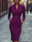 Iara™ | Vestido Justo Preto Refinado Com Cinto - | Benedita Lisboa