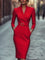 Iara™ | Vestido Justo Preto Refinado Com Cinto - | Benedita Lisboa