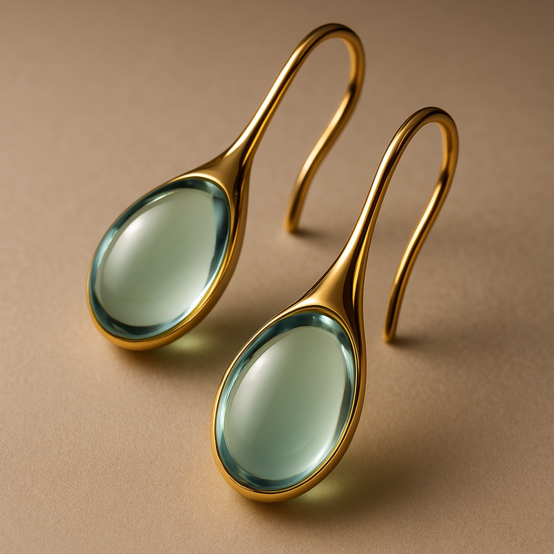 CristalLux Brincos Gota Ouro Prata - Elegância Brilhante