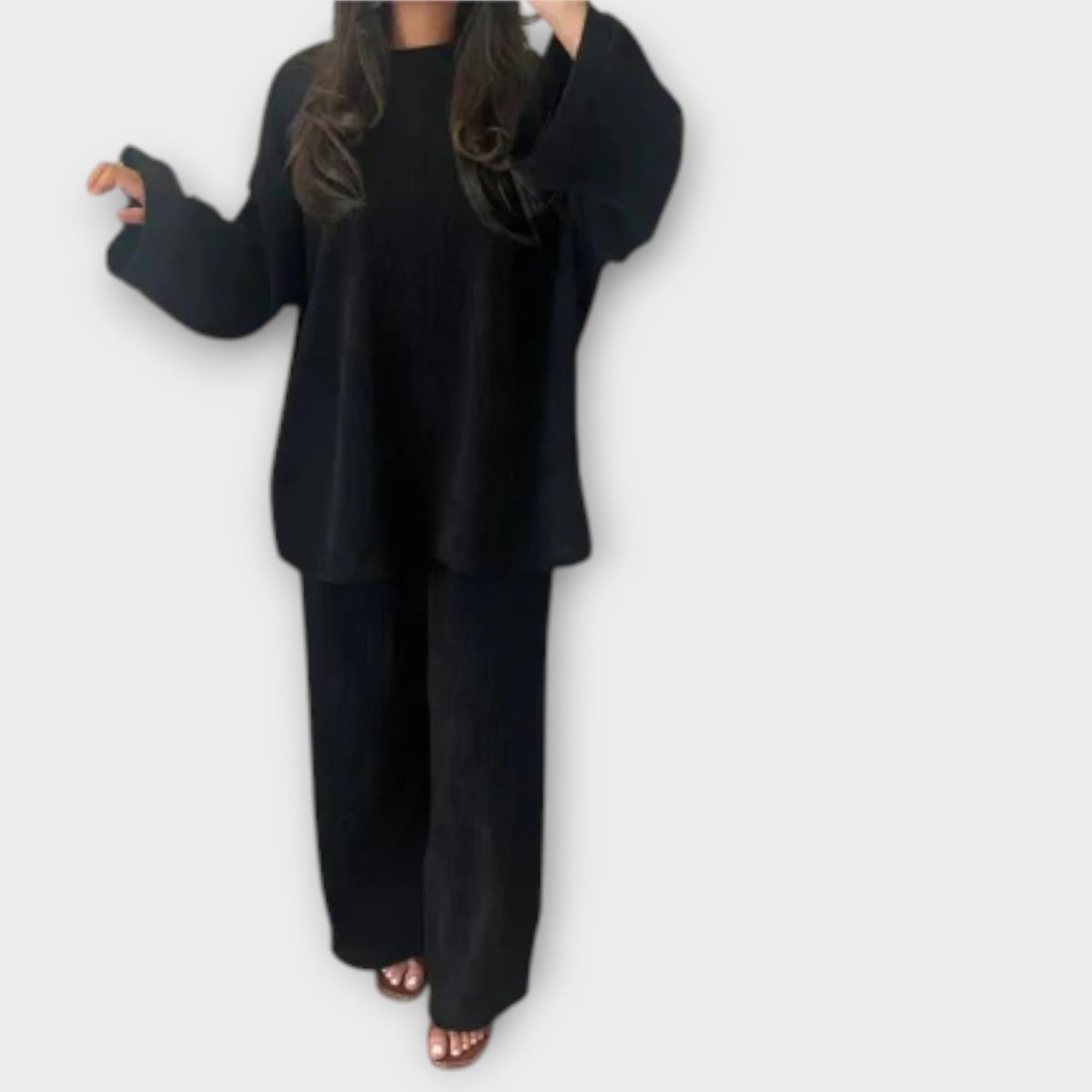 Ingrid™ | Conjunto Plus Size de Estilo Acanalado - | Benedita Lisboa