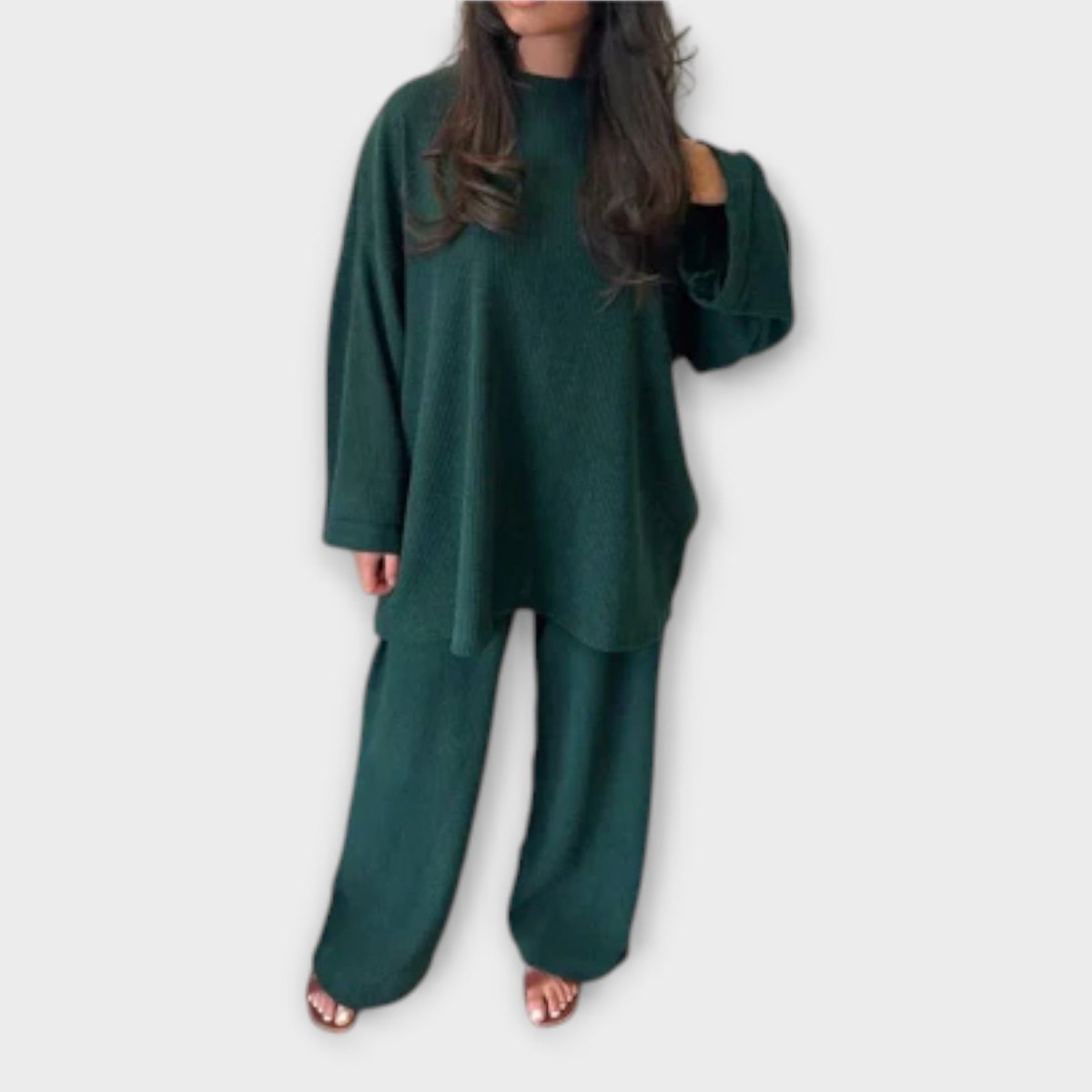 Ingrid™ | Conjunto Plus Size de Estilo Acanalado - | Benedita Lisboa