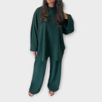 Ingrid™ | Conjunto Plus Size de Estilo Acanalado - | Benedita Lisboa