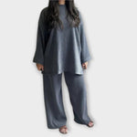 Ingrid™ | Conjunto Plus Size de Estilo Acanalado - | Benedita Lisboa