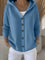 Ins Button Hooded Sweater Fashion Autumn And Winter Knitted Cardigan Casual Commuter Long Sleeve Top Women's Clothing - 0 | Benedita Lisboa