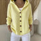 Ins Button Hooded Sweater Fashion Autumn And Winter Knitted Cardigan Casual Commuter Long Sleeve Top Women's Clothing - 0 | Benedita Lisboa