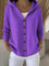 Ins Button Hooded Sweater Fashion Autumn And Winter Knitted Cardigan Casual Commuter Long Sleeve Top Women's Clothing - 0 | Benedita Lisboa