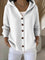 Ins Button Hooded Sweater Fashion Autumn And Winter Knitted Cardigan Casual Commuter Long Sleeve Top Women's Clothing - 0 | Benedita Lisboa