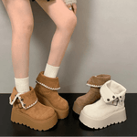 Irene™ | Botas com plataforma com fivela elegante e forro quente de pelúcia - | Benedita Lisboa