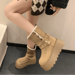 Irene™ | Botas com plataforma com fivela elegante e forro quente de pelúcia - | Benedita Lisboa