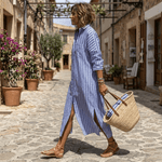 Íris™ | Vestido Listrado Chic de Verão - Striped Summer Dress | Benedita Lisboa