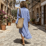 Íris™ | Vestido Listrado Chic de Verão - Striped Summer Dress | Benedita Lisboa