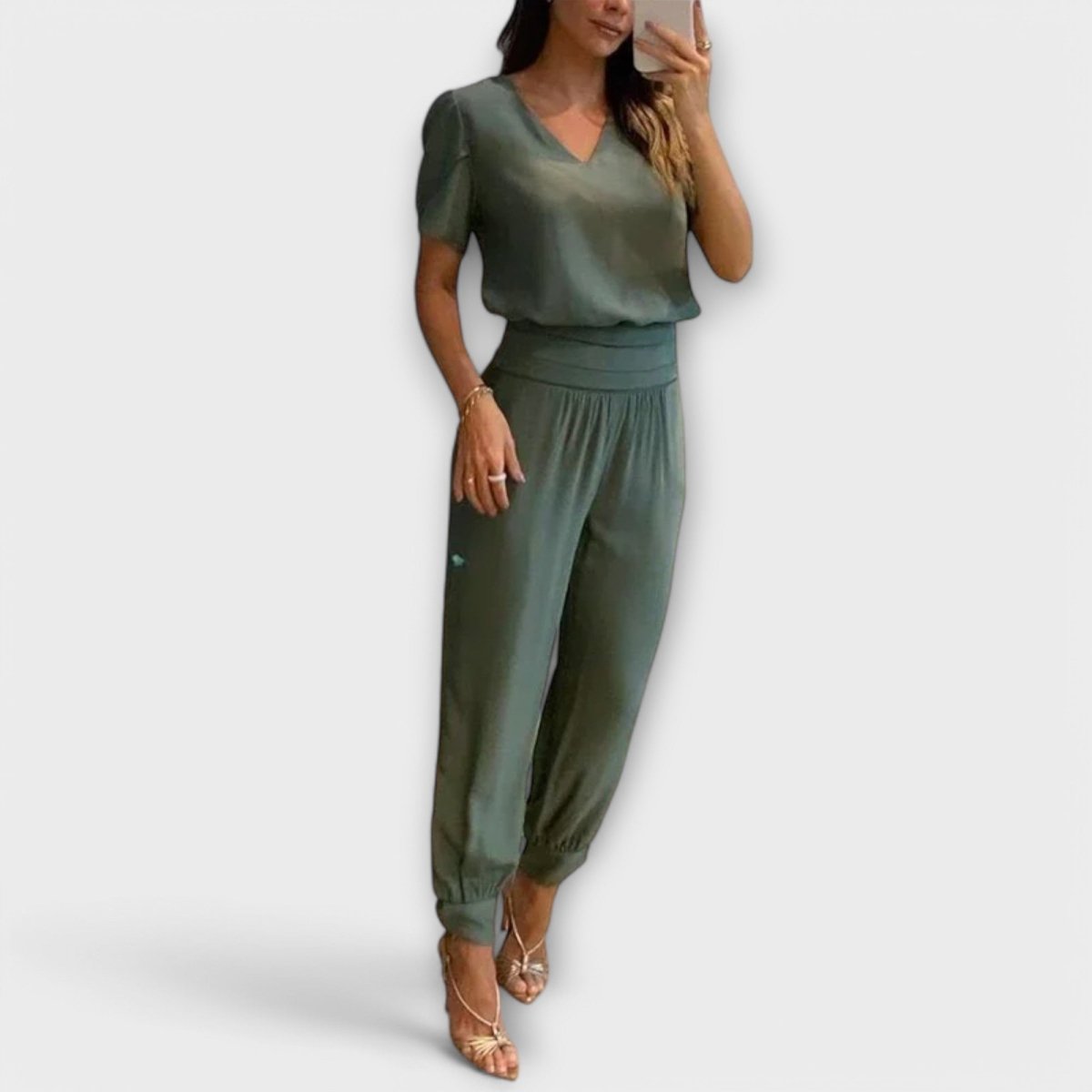 Irmelin™ | Conjunto elegante com camisola e calças - | Benedita Lisboa