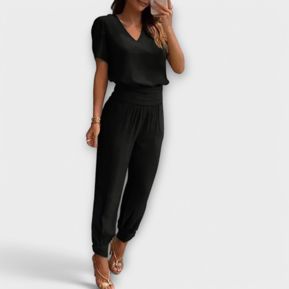 Irmelin™ | Conjunto elegante com camisola e calças - | Benedita Lisboa