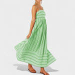 Isabel™ | Vestido comprido às riscas - | Benedita Lisboa