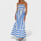 Isabel™ | Vestido comprido às riscas - | Benedita Lisboa