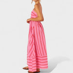 Isabel™ | Vestido comprido às riscas - | Benedita Lisboa