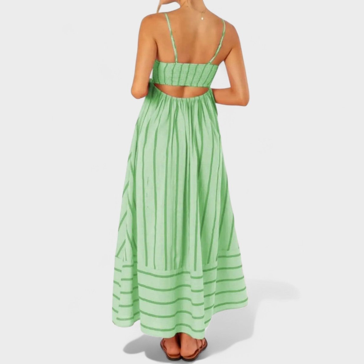 Isabel™ | Vestido comprido às riscas - | Benedita Lisboa