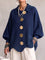 Isadora™ | Oversized Collared Cardigan With Large Metal Buttons - | Benedita Lisboa