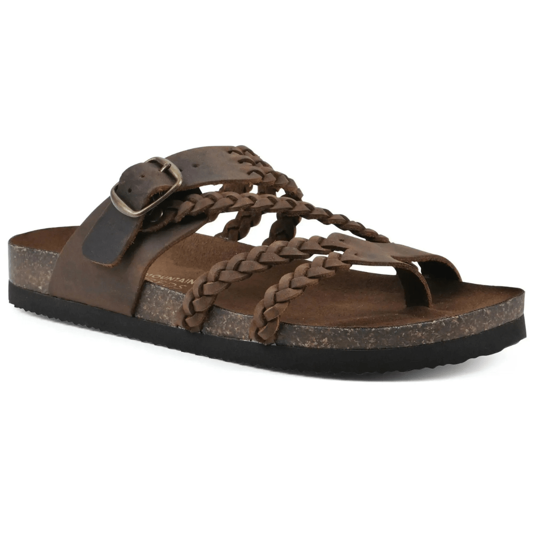 Isadora™ | Sandália de Couro Trançado Ortopédica - Sandals | Benedita Lisboa