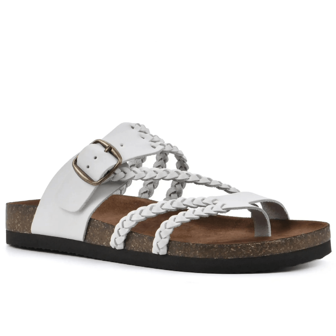 Isadora™ | Sandália de Couro Trançado Ortopédica - Sandals | Benedita Lisboa
