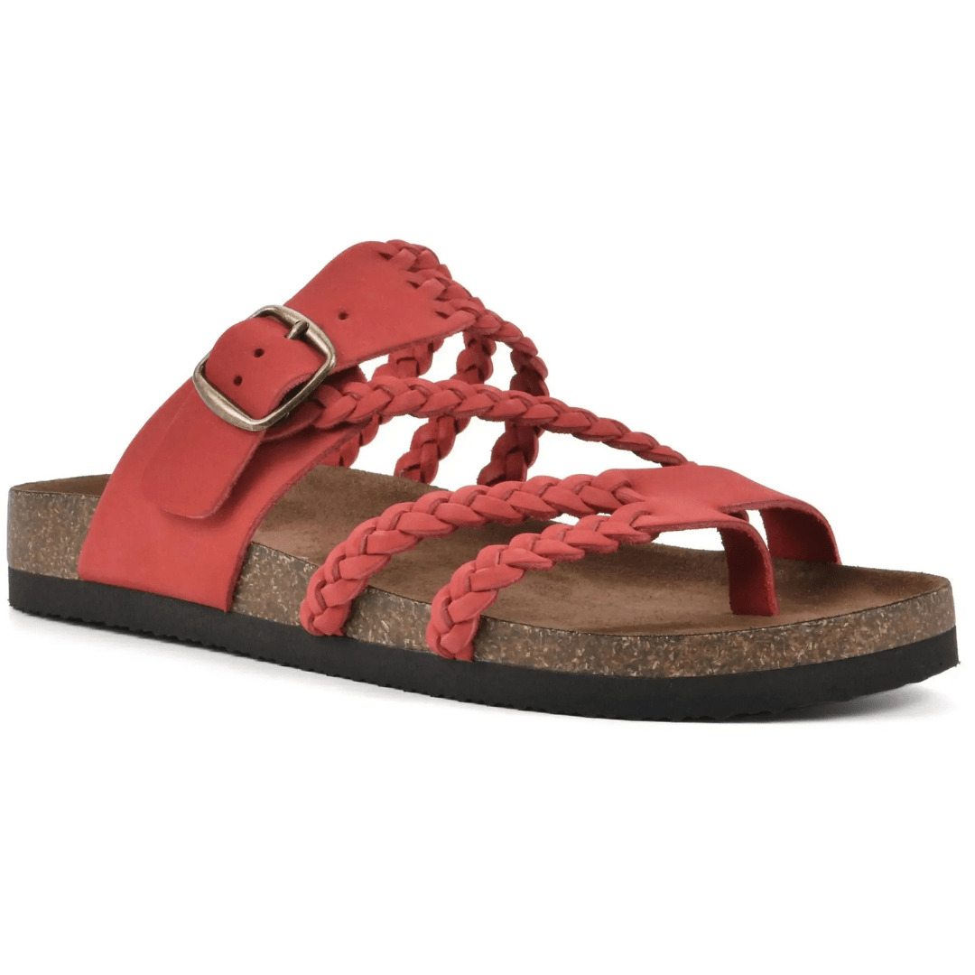 Isadora™ | Sandália de Couro Trançado Ortopédica - Sandals | Benedita Lisboa