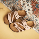Isadora™ | Sandália de Couro Trançado Ortopédica - Sandals | Benedita Lisboa
