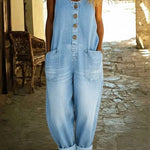 Jacinta™ | Macacão Vintage Lavado, Super Leve e Confortável, Ideal para Dias Quentes - jumpsuit | Benedita Lisboa