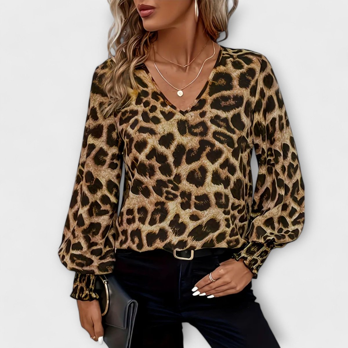 Joana™ | Blusa Estilosa Leopardo - | Benedita Lisboa