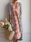 Joana™ | Vestido Boho Longo Rosa Florido - Vestido | Benedita Lisboa