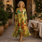 Joana™ | Vestido Midi Floral Comfort Plus 🌿 - | Benedita Lisboa