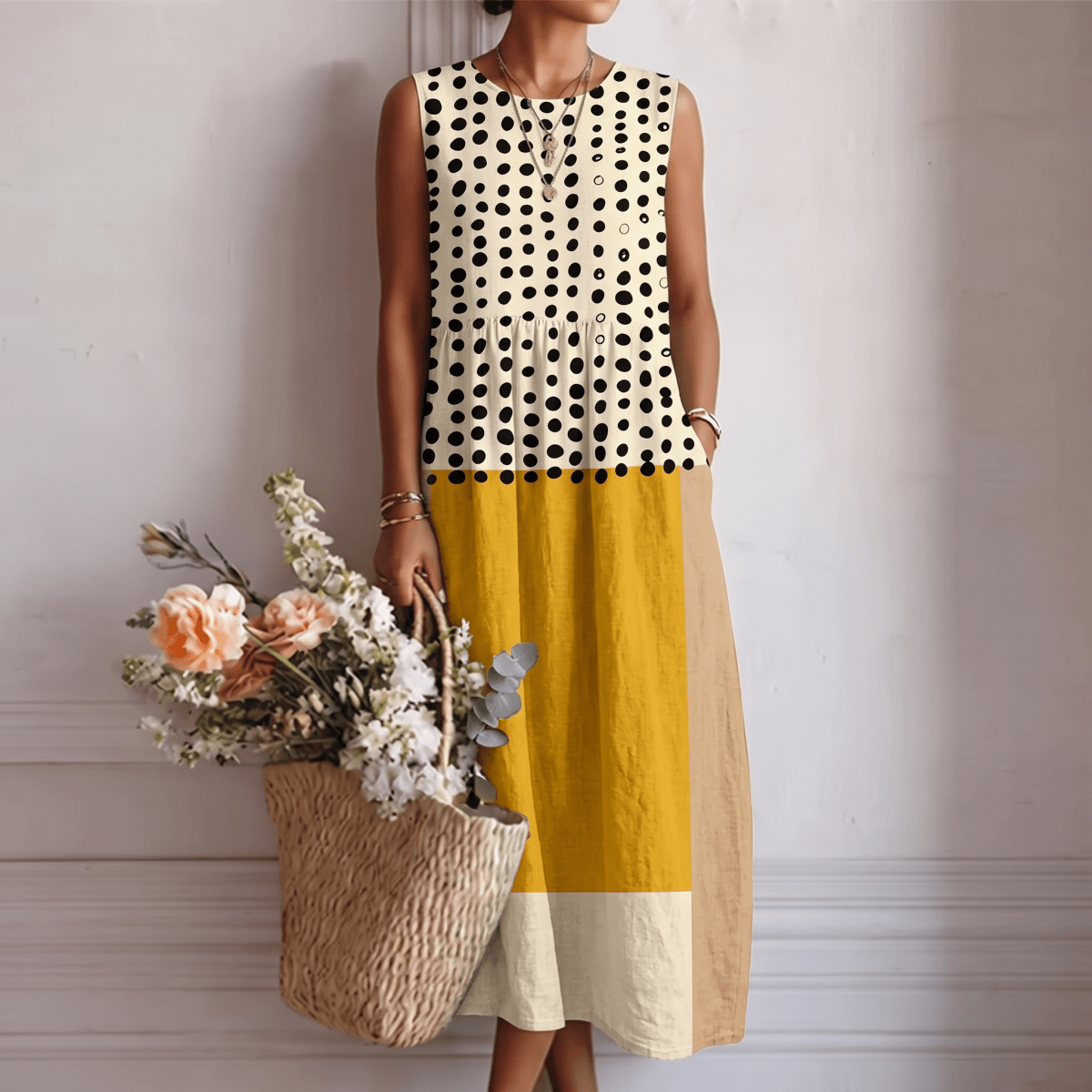 Josefina™ | Vestido Midi para o Dia a Dia - Vestido | Benedita Lisboa