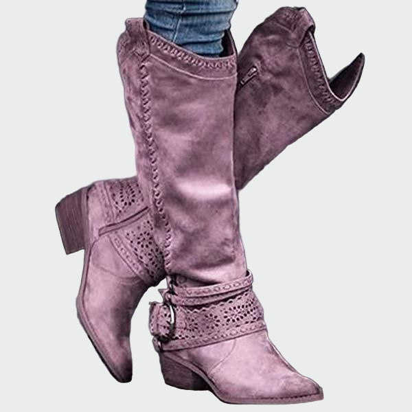 Botas de cowboy de couro retro
