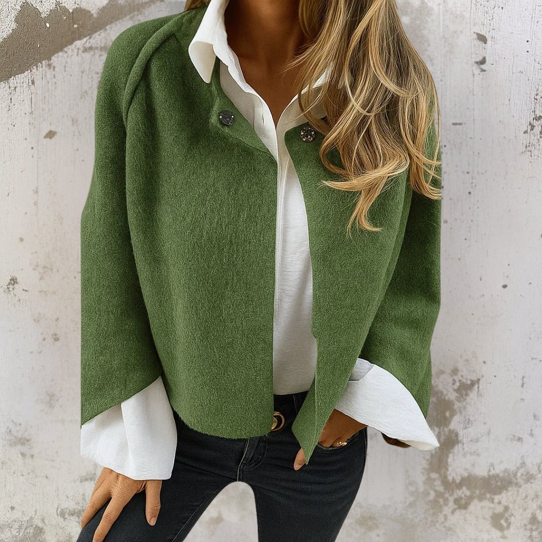 Judite™ | Casaco Curto Elegante e Quente - | Benedita Lisboa