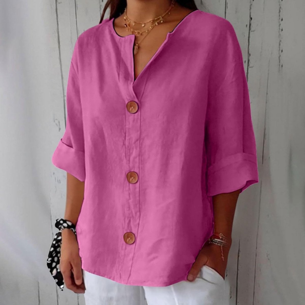 Julia™ | Blusa Elegante de Corte Solto - Blouse | Benedita Lisboa
