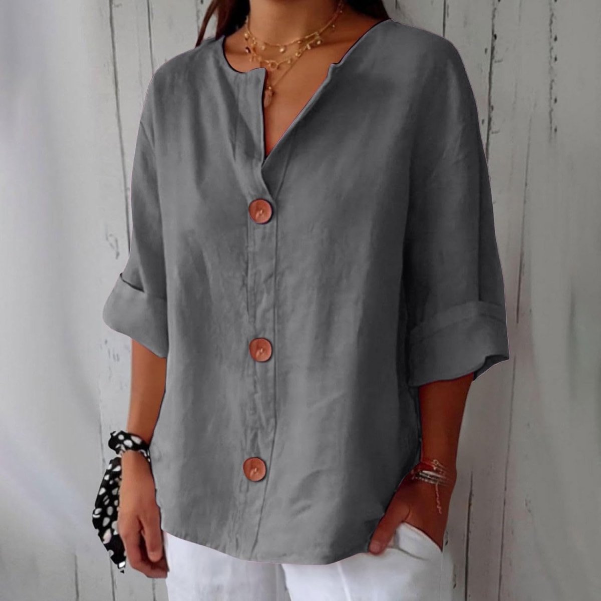 Julia™ | Blusa Elegante de Corte Solto - Blouse | Benedita Lisboa