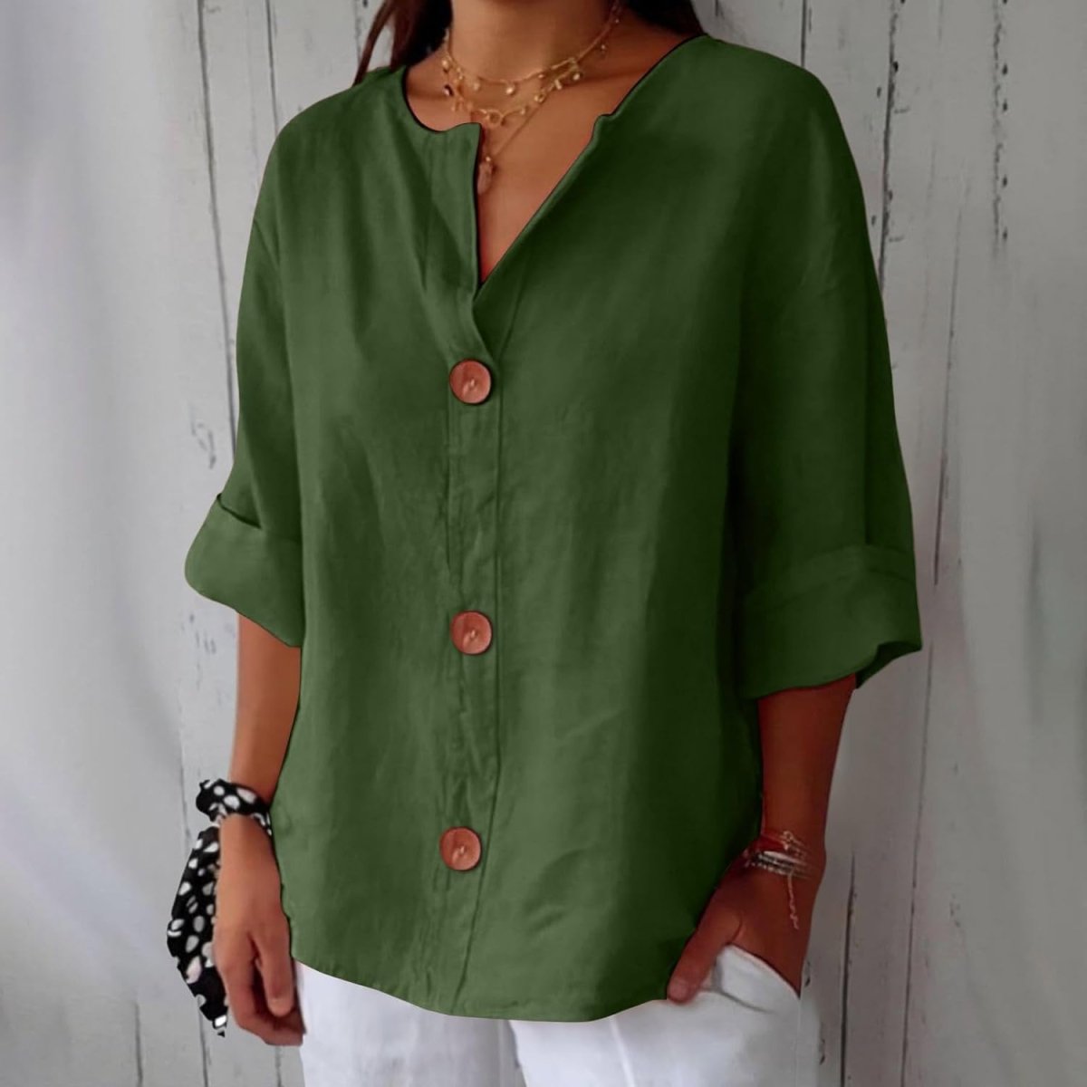 Julia™ | Blusa Elegante de Corte Solto - Blouse | Benedita Lisboa